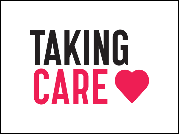 Taking Care logo with red heart