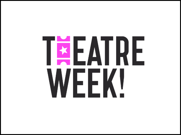 Theatre Week logo with pink ticket