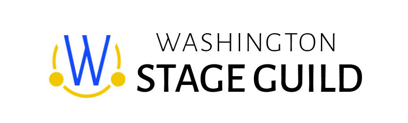 washington stage guild with a blue w