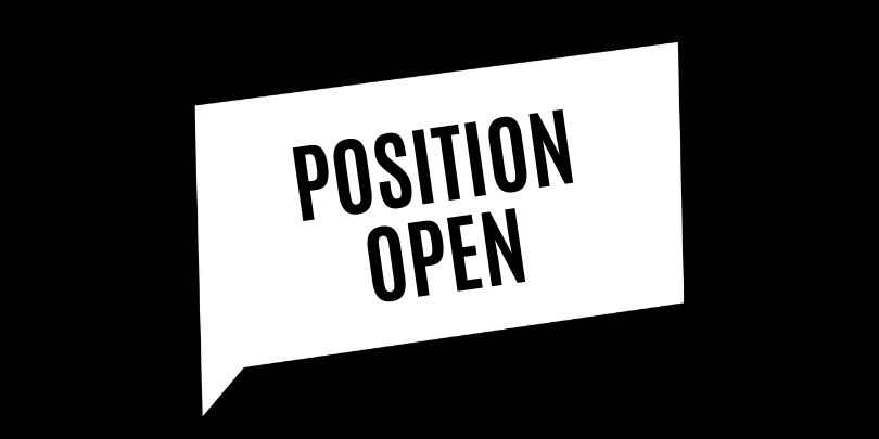 Graphic of text bubble that says "Position Open" 