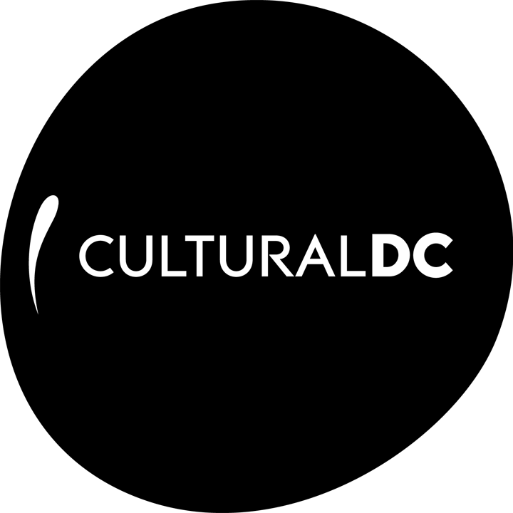 cultural dc in white in a black bubble
