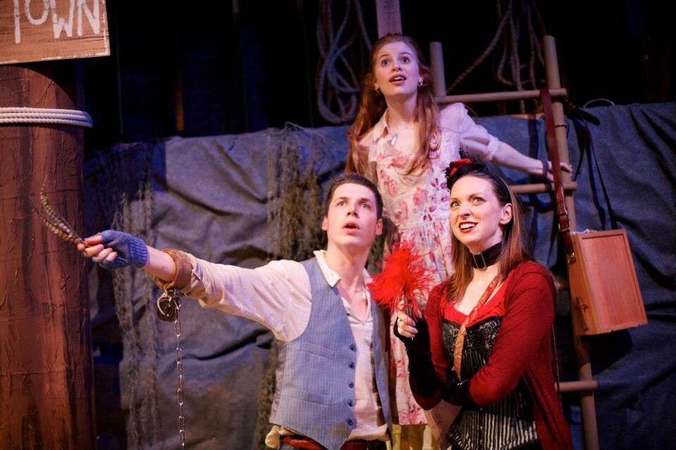 Alex Vaughan, Megan Graves, and Megan Reichelt in THE PIRATE LAUREATE OF PORT TOWN (Photo Ryan Maxwell Photography) 