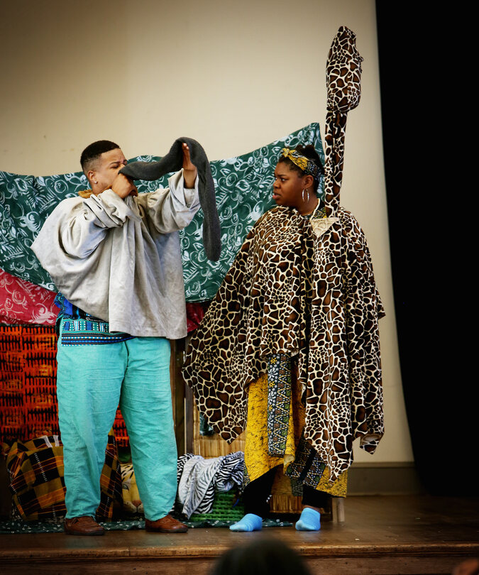 Now Performing at Select schools east of the Anacostia River Spring 2017 African FolktalesPhoto Students participate at Democracy Prep-Congress HeightsPhoto by Sharon C. Farmer 