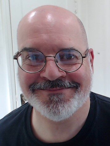 Bruce falk casual head shot (bald, bearded, glasses-wearing middle-aged white guy)